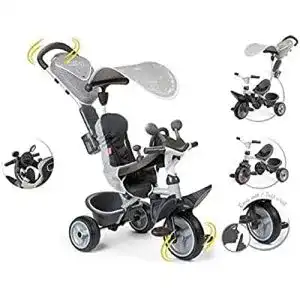 Dreirad mit Schubstange Smoby – Baby Driver Komfort Titan – 3-in-1
