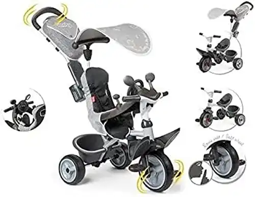 Die beste Dreirad mit Schubstange Smoby - Baby Driver Komfort Titan - 3-in-1 2026 Test Bestseller Dreirad mit Schubstange Smoby – Baby Driver Komfort Titan – 3-in-1