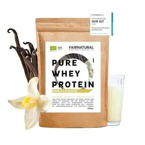Die beste Whey-Protein (Vanille) Fairprotein BIO WHEY Protein-Pulver, 650g 2026 Test Bestseller Whey-Protein (Vanille) Fairprotein BIO WHEY Protein-Pulver, 650g