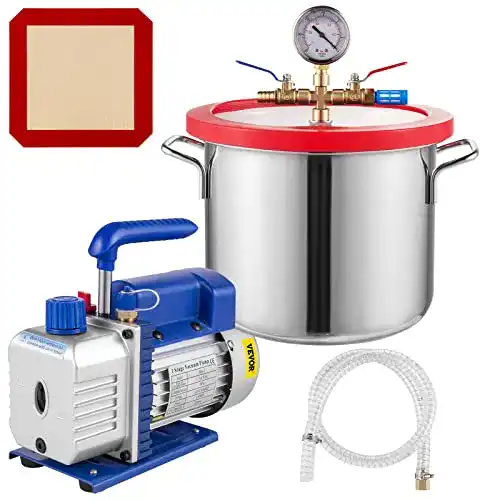 Vakuumkammer Frantools 1,5 Gallonen mit Vakuumpumpe 3CFM