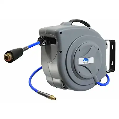 Druckluftschlauch-Aufroller 15m as – Schwabe mit Schlauchstopp