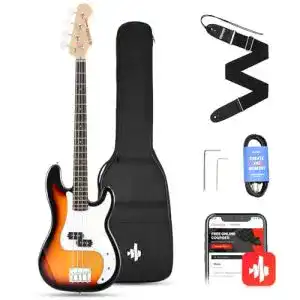 Donner-Gitarre Donner E-Bass Gitarre Anfänger Set, 4 Saiten P-Stil