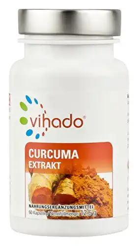 Kurkuma-Kapseln Vihado Curcuma Kapseln mit schwarzem Pfeffer