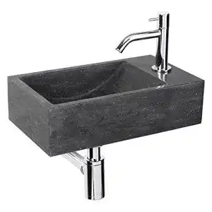 Naturstein-Waschbecken Differnz Furan Anthrazit, 40x23x11cm