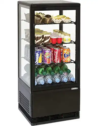 Kühlvitrine Casselin 78l weiß oder schwarz 160W, Umluftkühlung