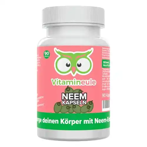 Neem-Pulver Vitamineule Neem Kapseln hochdosiert 400 mg 4:1