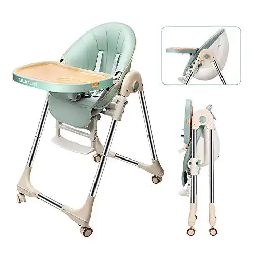 Hochstuhl klappbar OUNUO Baby Hochstuhl Vertehllbar und Klappbar