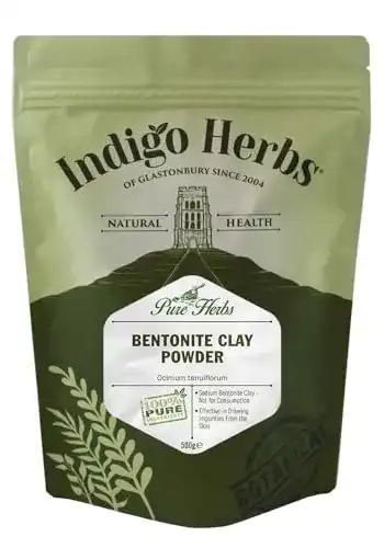 Bentonit Indigo Herbs of Glastonbury Tonerde Pulver (500g)