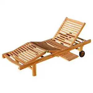 Deckchair Teak ASS Hochwertige Teak Sonnenliege robust