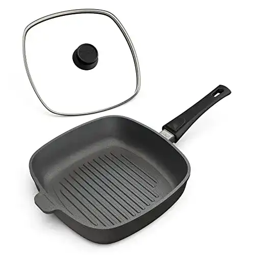 Hoffmann-Pfanne Hoffmann Steakpfanne mit Deckel 26 x 26 cm