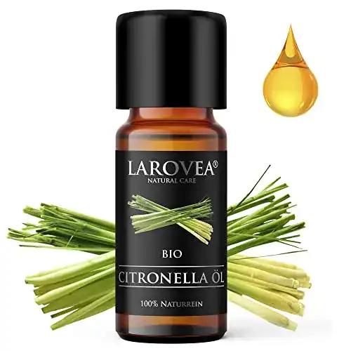 Citronella-Öl LAROVEA Citronella Öl BIO 10ml, 100% Naturrein