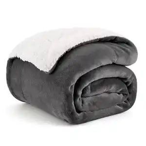 Kuscheldecke BEDSURE Decke Sofa anthrazit, warm Sherpa