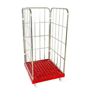 Gitterwagen der ROLLENDE SHOP Rollbehälter 1350 mm 3-seitig