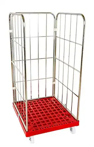 Gitterwagen der ROLLENDE SHOP Rollbehälter 1350 mm 3-seitig