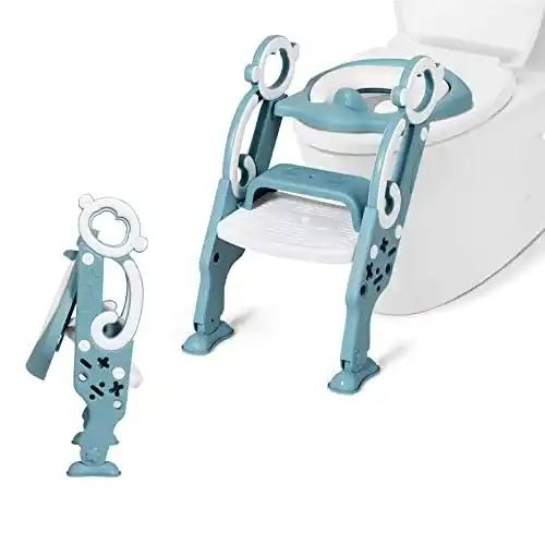 Toilettentrainer COSTWAY, mit Leiter und Griffe