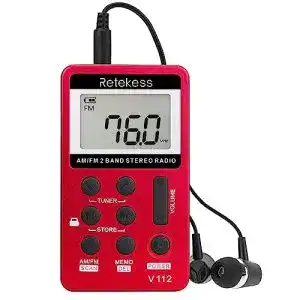 Taschenradio Retekess V112, AM FM Mini Digital Tuner Empfänger