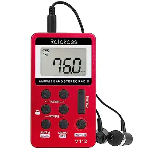 Taschenradio Retekess V112, AM FM Mini Digital Tuner Empfänger