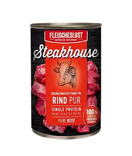 Fleischeslust-Hundefutter Fleischeslust Steakhouse Rind Pur, 410 g