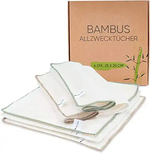 Bambustücher ABNOBΛ MØNS Bambus Allzwecktücher, 6er-Set
