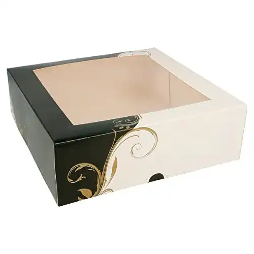 Tortenbox GP Box Square Canal mit Sichtfenster 50 Stück