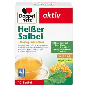 Erkältungstee Doppelherz Heißer Salbei mit Honig und Menthol