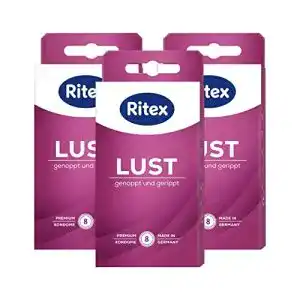 Kondome mit Noppen Ritex LUST Kondome Genoppt, 24 Stück