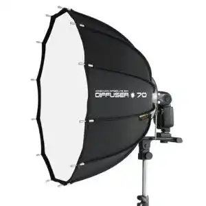Softbox SMDV D70 II Firefly Pro Beauty Diffuser, mit Metallstreben