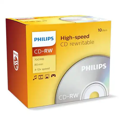 Die beste CD-RW Philips CD Rohlinge 700MB 4x-12x, 10 Stück 2026 Test Bestseller CD-RW Philips CD Rohlinge 700MB 4x-12x, 10 Stück