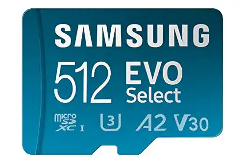 Speicherkarte 512 GB Samsung EVO Select microSD-Karte