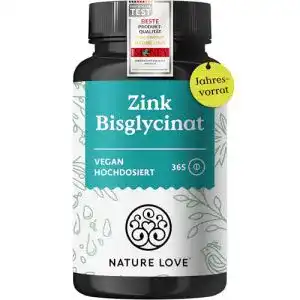Mittel gegen Pickel Nature Love ® Zink, 365 Tabletten