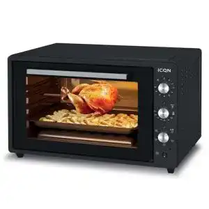 Minibackofen mit Drehspieß ICQN 60 Liter XXL Minibackofen