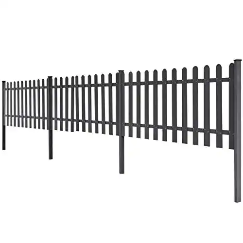 Gartenzaun Festnight WPC Lattenzaun Zaun mit Pfosten 3 STK