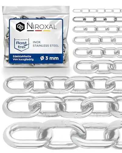 Ankerkette NietFullThings, 1 Meter, 3mm, kurzgliedrig