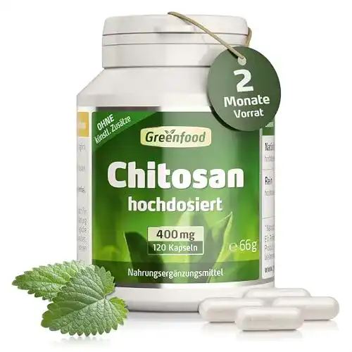 Fettbinder Greenfood Chitosan (hoch konzentriert, 90%), 400 mg