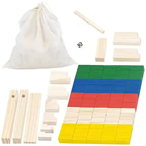Dominosteine Playtastic Holz: 263-teiliges Domino-Set