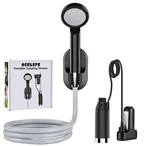 Campingdusche mit Pumpe ACELIFE Campingdusche mit Akku