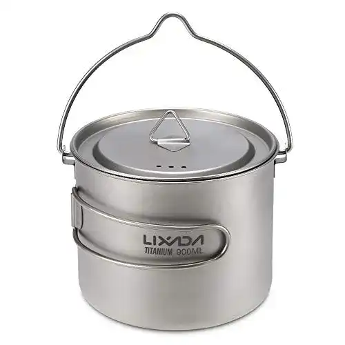 Camping-Topf Lixada Titanium Tasse Camping Kochgeschirrset