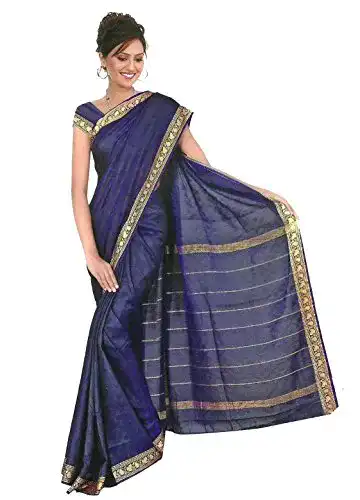 Sari Trendofindia Bollywood Kleid Regenbogen Royalblau