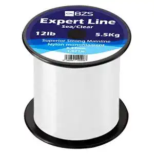 Karpfenschnur BZS Expert Angelschnur Monofilament Braune und klare Monofilamentspulen