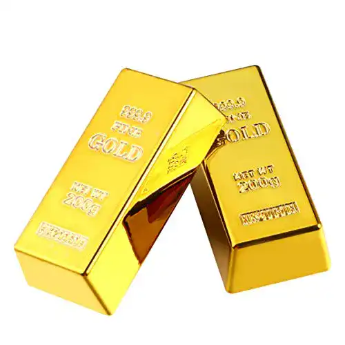 Fake-Goldbarren LUOEM 3 Stück Realistische Goldbarren Goldbarren