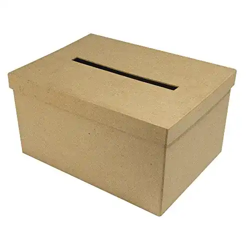 Wahlurne Rayher Geschenkkartenbox mit Schlitz, Pappmaché