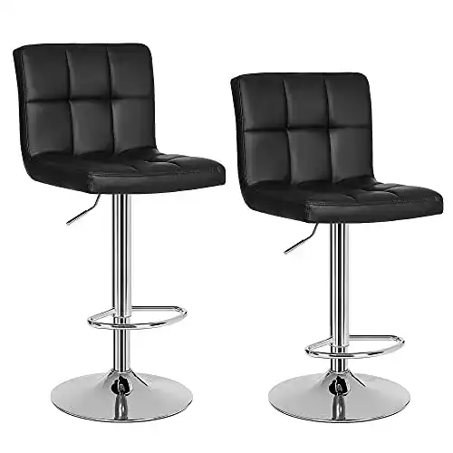 Barhocker SONGMICS 2 x Barstuhl mit Rückenlehne, Kunstleder