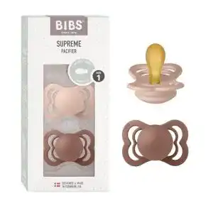 BIBS-Schnuller Bibs Supreme Schnuller 2er-Pack, Naturkautschuk