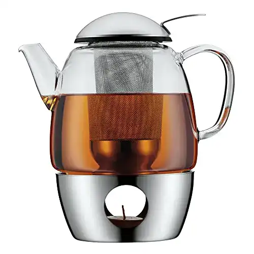 Teekanne mit Stövchen WMF SmarTea Set 3-teilig, Cromargan