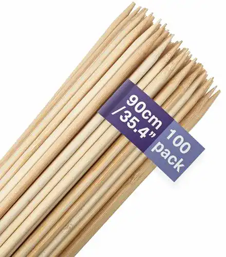 Stockbrot-Stöcke MATANA 100 Stück XXL 90cm aus Bambus