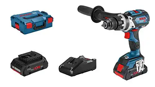 Bosch-Professional-Akku-Schlagbohrschrauber Bosch Professional 18V System Akku-Schlagbohrschrauber GSB 18V-110 C (max. Drehmoment 110 Nm, inkl. 2×4.0 Ah ProCore18V Akku, Ladegerät GAL 18V-40, in L-BOXX 136)