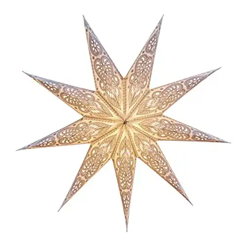 Papierstern JustStars mit Beleuchtung, Set mit Kabel und LED