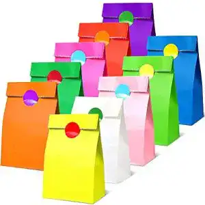 Papiertüten CHEPULA Bunt, 50 Stück Klein Geschenktüten