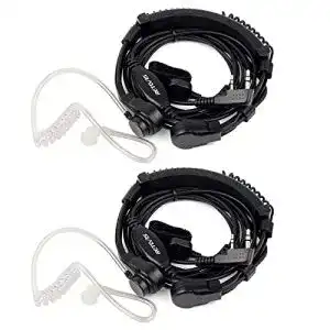 Kehlkopfmikrofon Retevis K001 Funkgerät PTT Headset 2-pin
