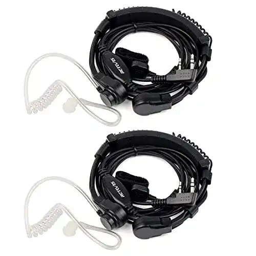 Kehlkopfmikrofon Retevis K001 Funkgerät PTT Headset 2-pin